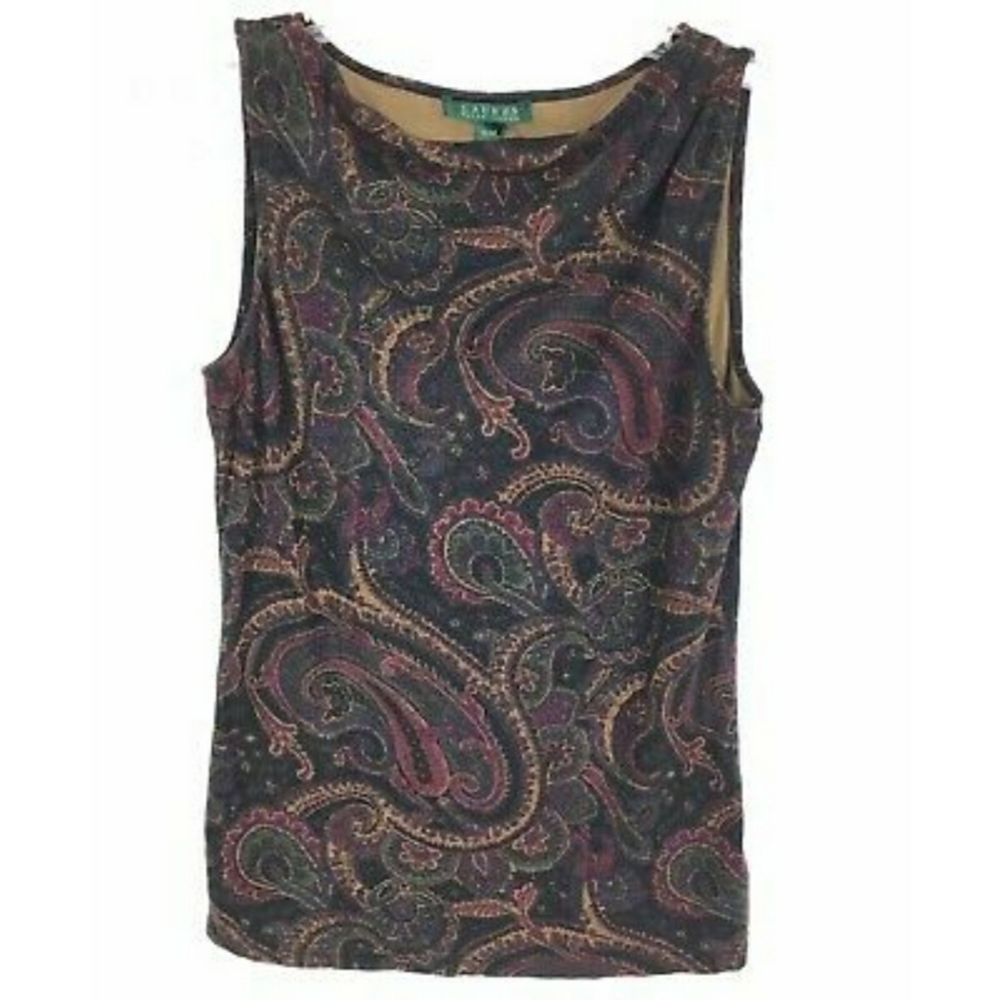 Vintage Ralph Lauren Paisley Sleeveless Top